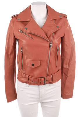 ZARA Kunstlederjacke Lederjacke Faux Leather XS rosa