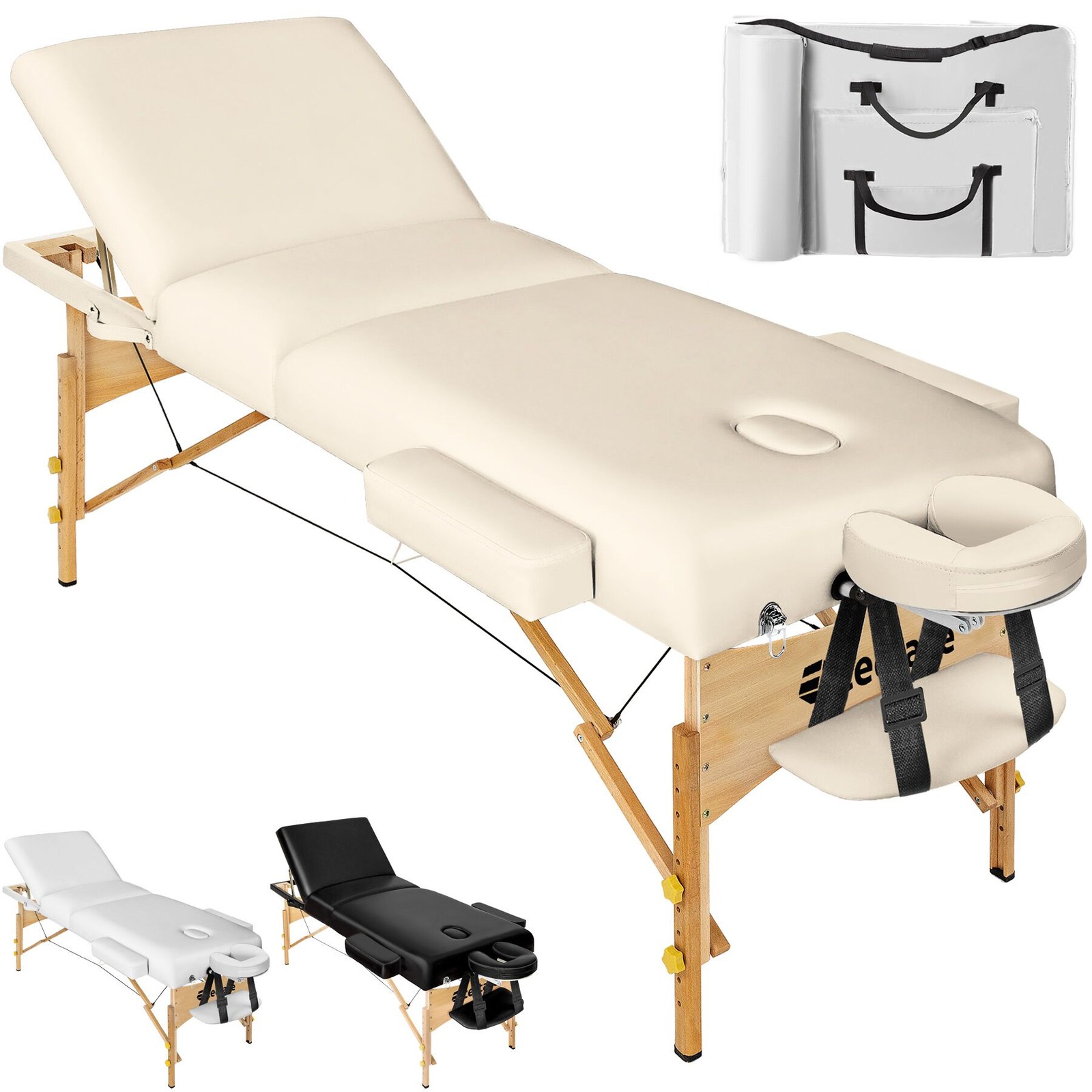 Lettino da Massaggio 7,5 cm di Imbottitura Poggiatesta Ergonomico Multifunzione