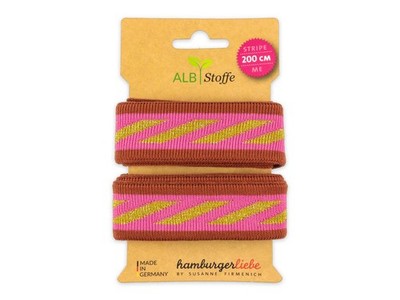 Stripe Me Icon Glam Check Point Band brucciato-ortensia-gold