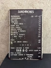 Vintage Style Diner Menu Sign Sandwiches Hamburgers Retro Kitchen Wall Decor