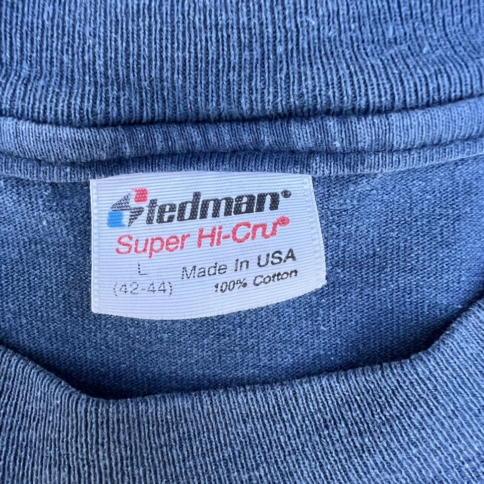 Vintage Dick's Last Resort T-Shirt Mens Large Navy Blue Single Stitch Funny 80s - Image 2 of 4