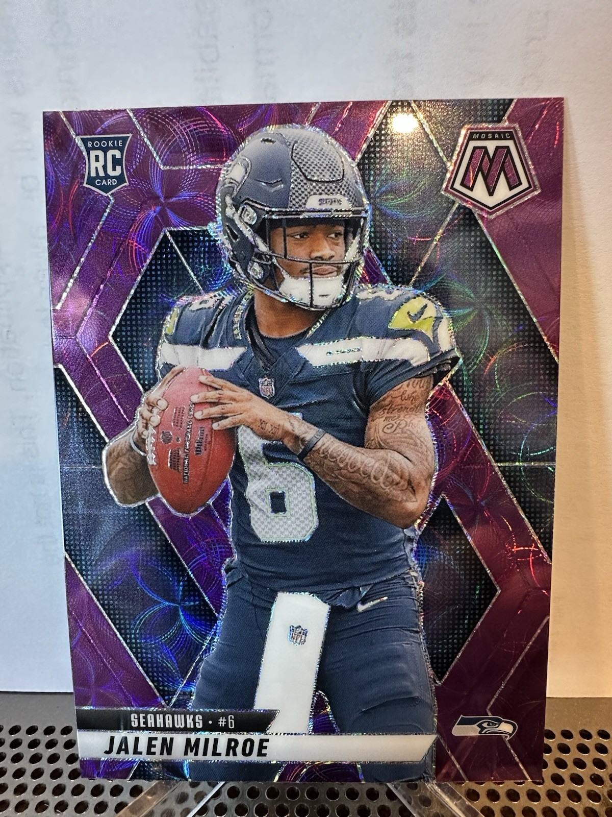 2025 Mosaic JALEN MILROE PURPLE SCOPE Seahawks ROOKIE #322