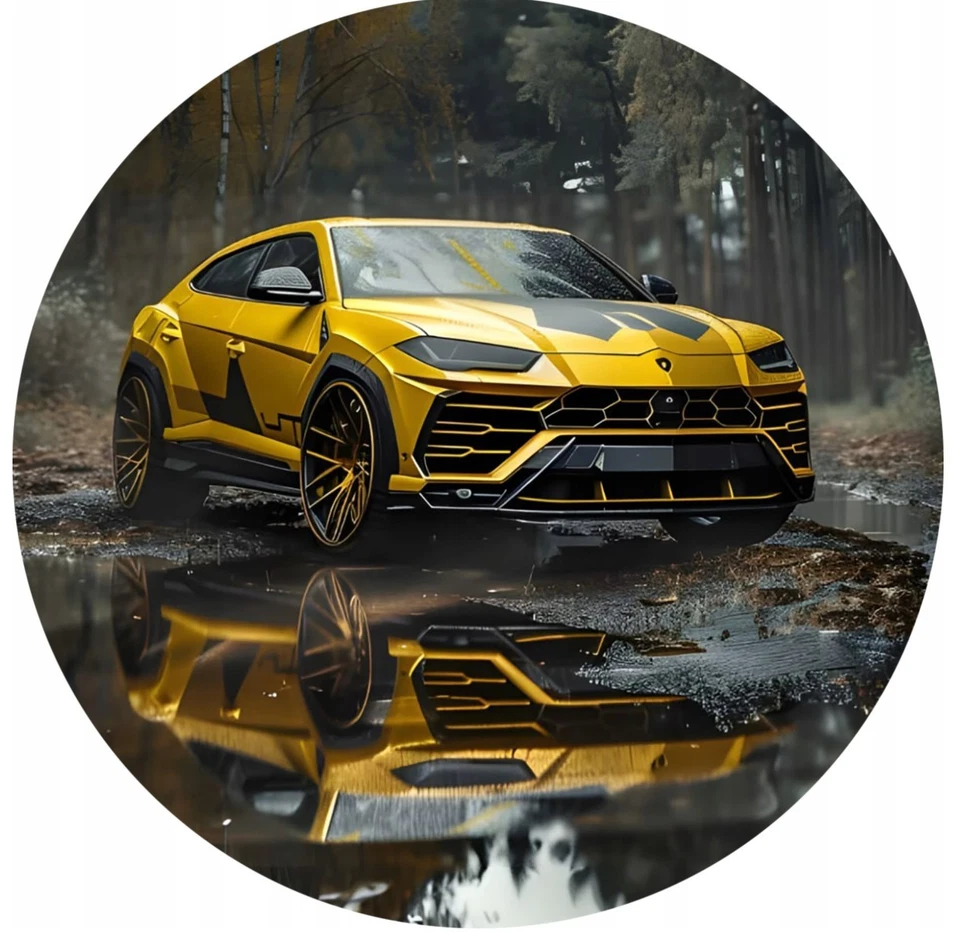 MARKENLOS Lamborghini Essbar Car Auto Zuckermasse Tortenbild Tortenaufleger Torte