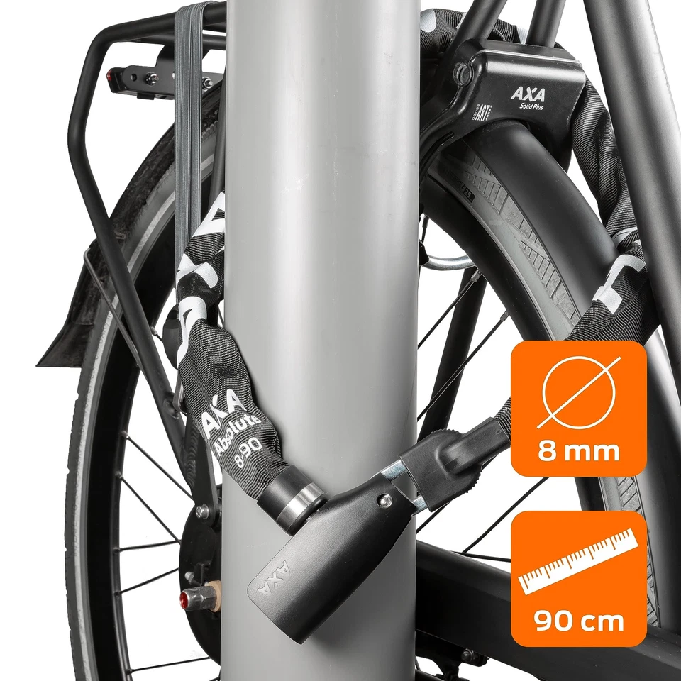 Absolute 8-90 Bike Chain Lock, 1.8 Feet Long 10mm Steel Chain Heavy Duty Anti... - Image 2 of 4