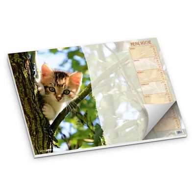 itenga Schreib Tisch Unterlage Auflage für Kinder Katze Kätzchen DIN A3 50 Blatt