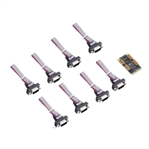 MINI PCIe to 8 RS232 Serial Port Card Multi-serial Port DB9 Control MINI PCIE