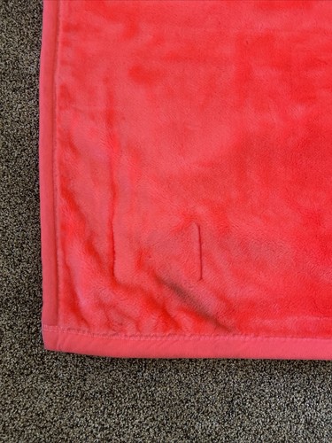 Korean Mink Soft Plush Fleece Organic Queen Blanket 2 Ply Reversible CORAL PINK - Picture 9 of 11