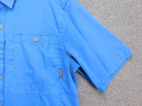 Simms Shirt Mens M Blue Button Up Performance Fishing Lightweight Vented - Picture 4 of 17