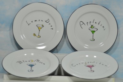 Super Cute Pottery Barn Martini Collection 8 Dishes Set Of 4