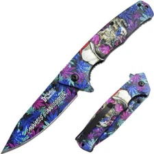 8.5" DARK FANTASY BLADES EDC FOLDING POCKET KNIFE 420 STEEL BLADE POCKET CLIP