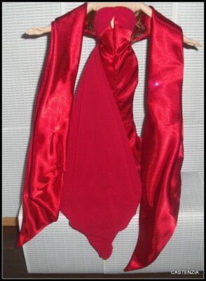 DRESS & STOLE BARBIE DOLL COUNTESS OF RUBIES CHARMEUSE CHIFFON EVENING GOWN