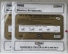 Lot Of 2 Pioneer Memory Scrapbook 10 Page Top Loading Refills RMW-5 NIP Sealed