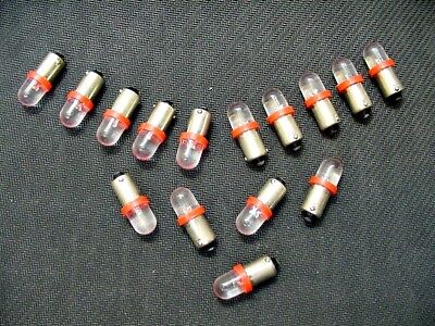 15 BRIGHT Amber LED Instrument Panel Dashboard Light Bulbs BA9S 57 1895 AMC GMC