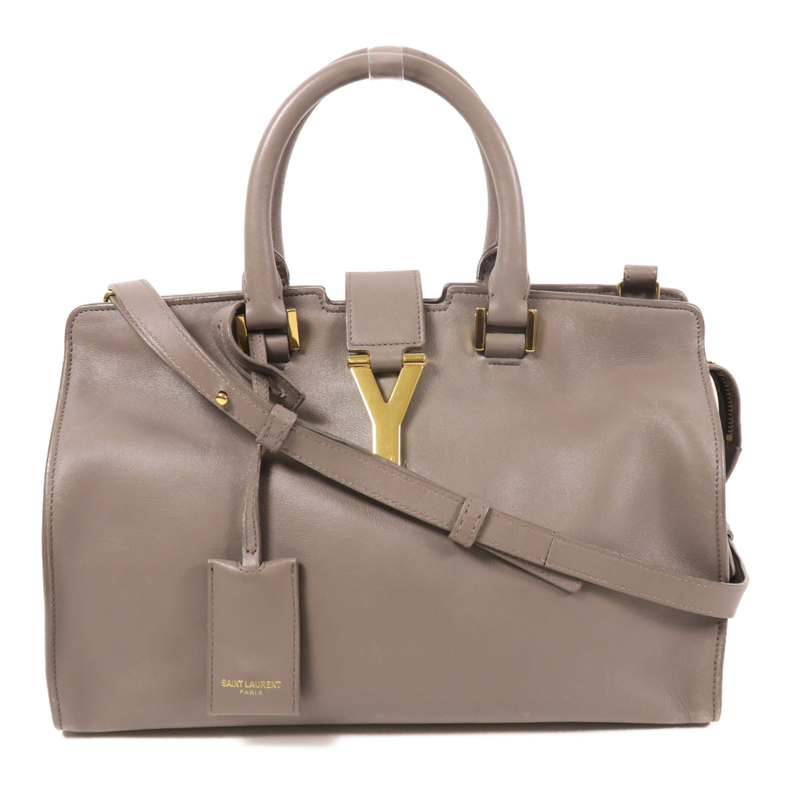 Borsa a tracolla SAINT LAURENT YSL GHW Chyc 2 vie 311210 pelle di vitello grigio