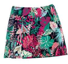 Talbots Cotton Hawaiian Multicolor Floral Cotton Lined Skirt Size 12