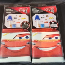 Disney Pixar Cars 3-  30 Peel & Stick Wall Decals RoomMates RMK3353SCS 2 Boxes