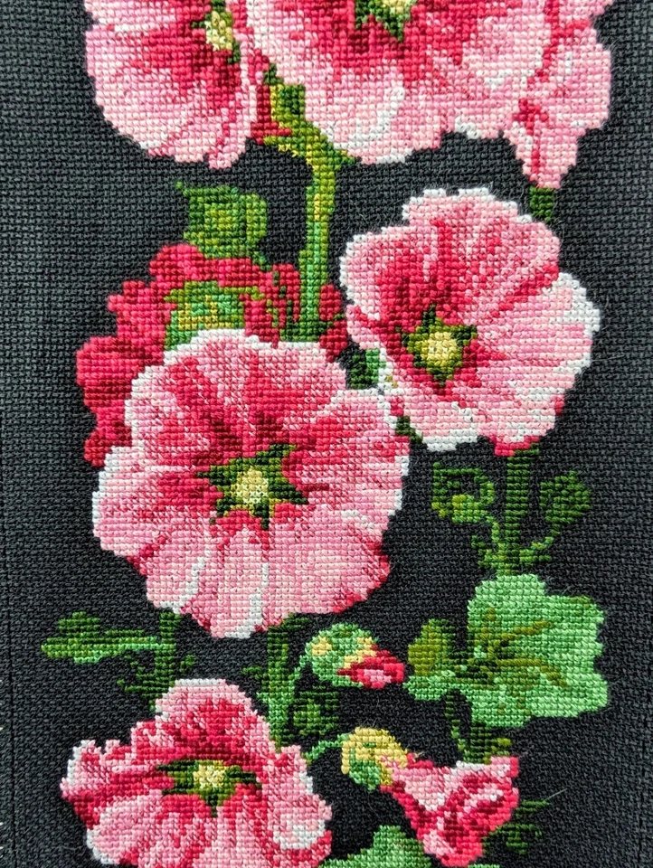 Kit de punto de cruz contado RIOLIS con perchas de madera 1612 malva - flores rosas Foto 4 de 4