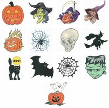 Halloween Temporary Tattoos - 130 pcs.