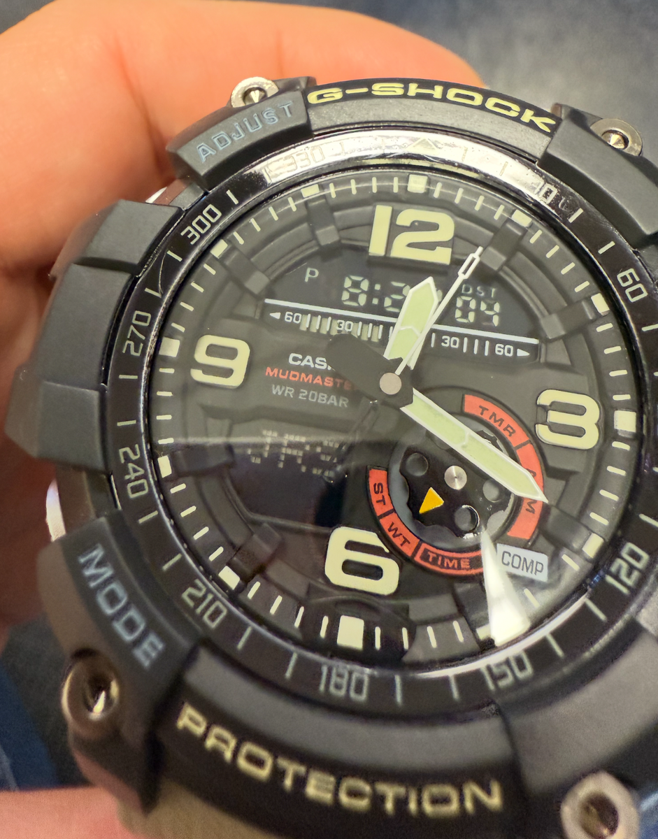 USED Casio Men's G-Shock Master of G Mudmaster Twin Sensor Watch