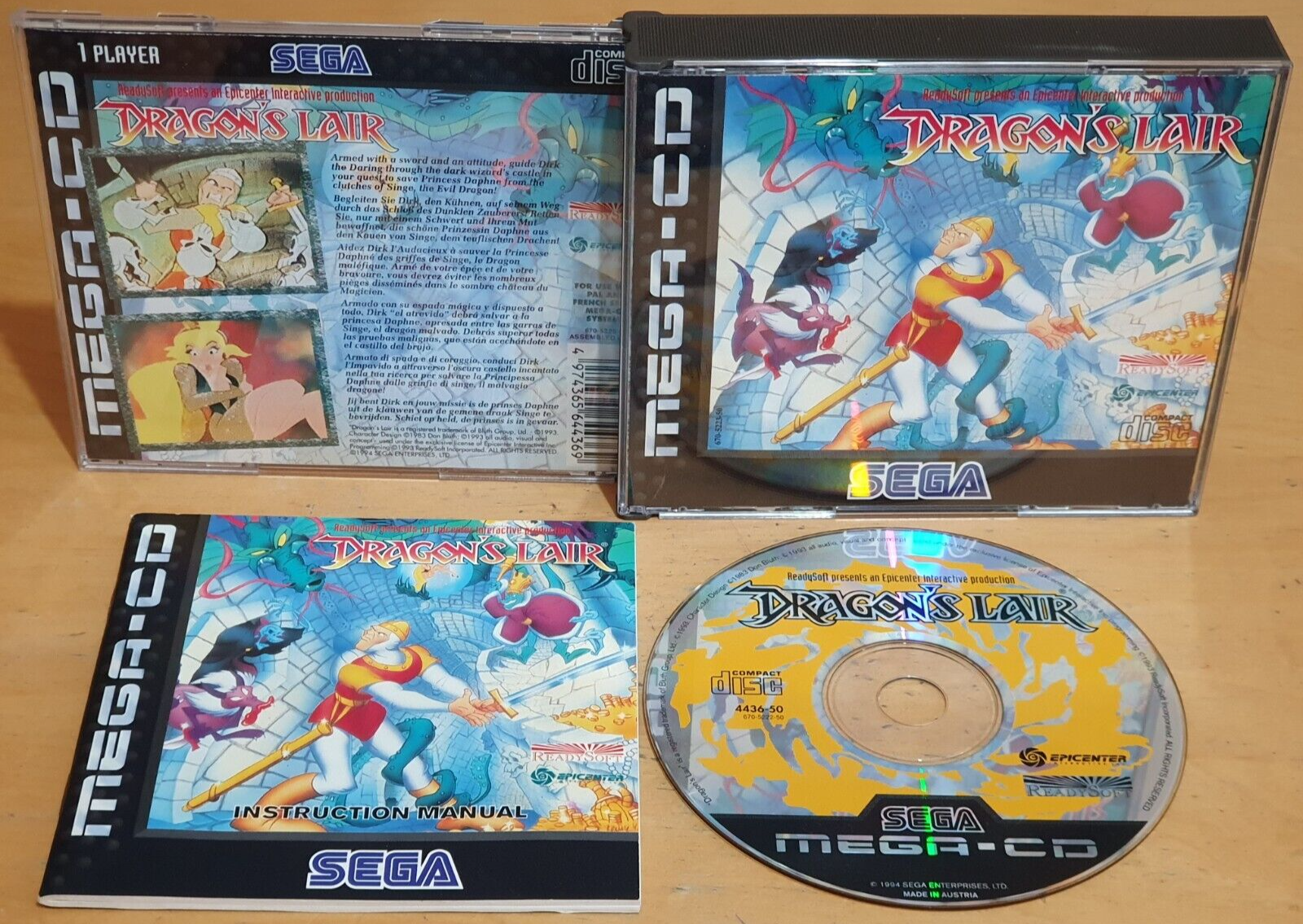 Dragon's Lair for Sega Mega CD Rare & Complete In VGC