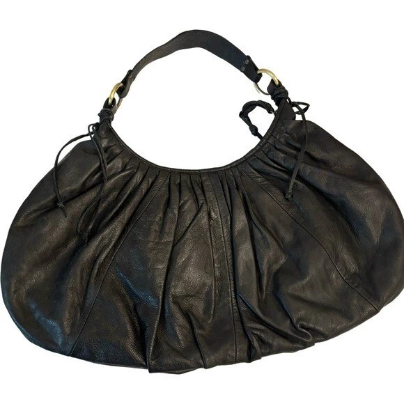 Bolso de Hibisco NANNINI Cuero Media Luna en Negro Talla OS Foto 2 de 4