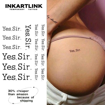 INKARTLINK 2X English yes sir semi-permanent Woemn temporary waterproof tattoo