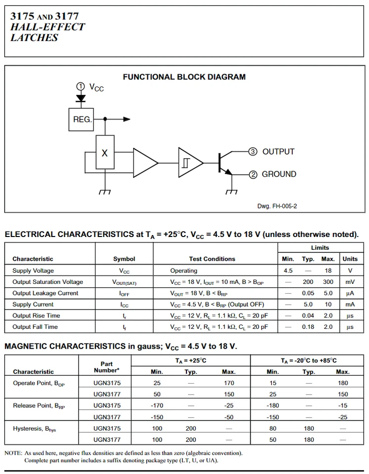 Lot of 8 ALLEGRO Hall Effect Sensor Latch,  4.5 to 18V, TO-243A Rare - Image 3 of 4