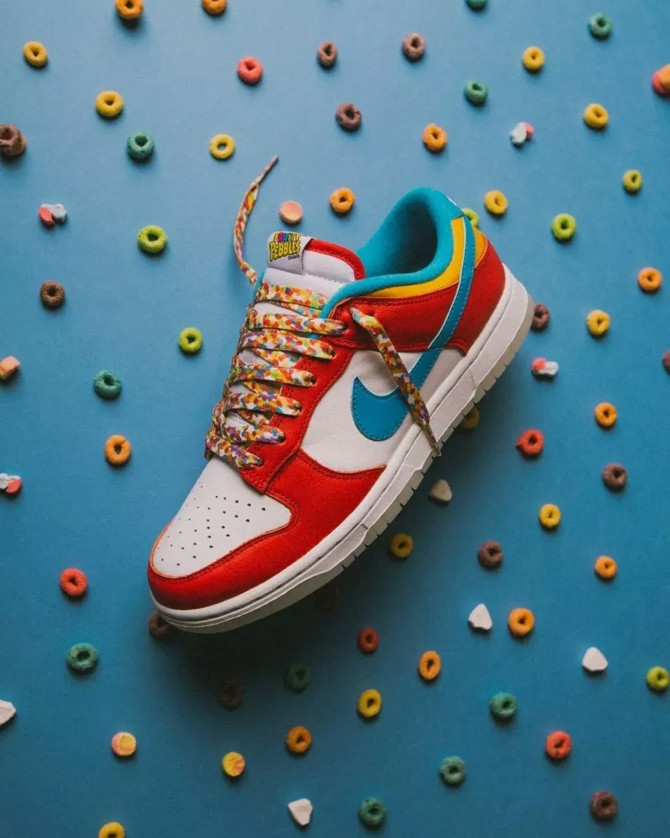 lebron james x nike dunk low fruity pebbles