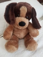 Build A Bear 2014 Plush Stuffed Dog Brown Caramel Tan Seated Puppy Toy Animal