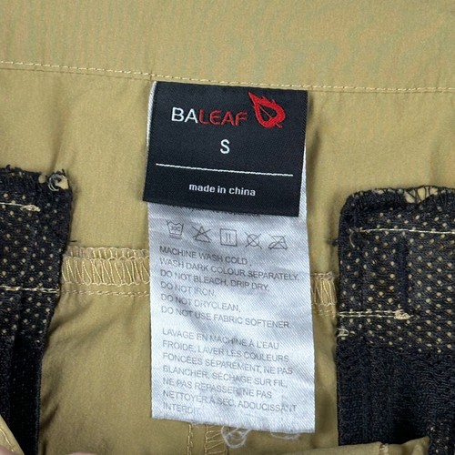 Baleaf Mens S Khaki Cargo Shorts Outdoor Hiking Fishing Utility Zip Pocket - Picture 2 of 11
