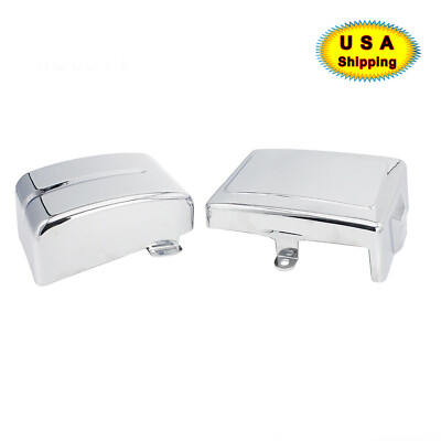 Chrome Battery Box Side Cover Left Right For Harley Dyna Super Wide Glide FXDF