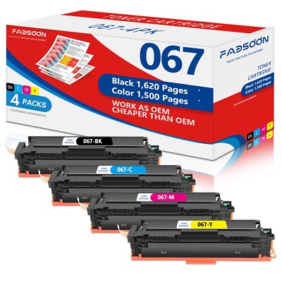 FADSOON  067 4PK Compatible Toner Cartridge for Canon LBP633Cdw MF652Cdw MF652Cw