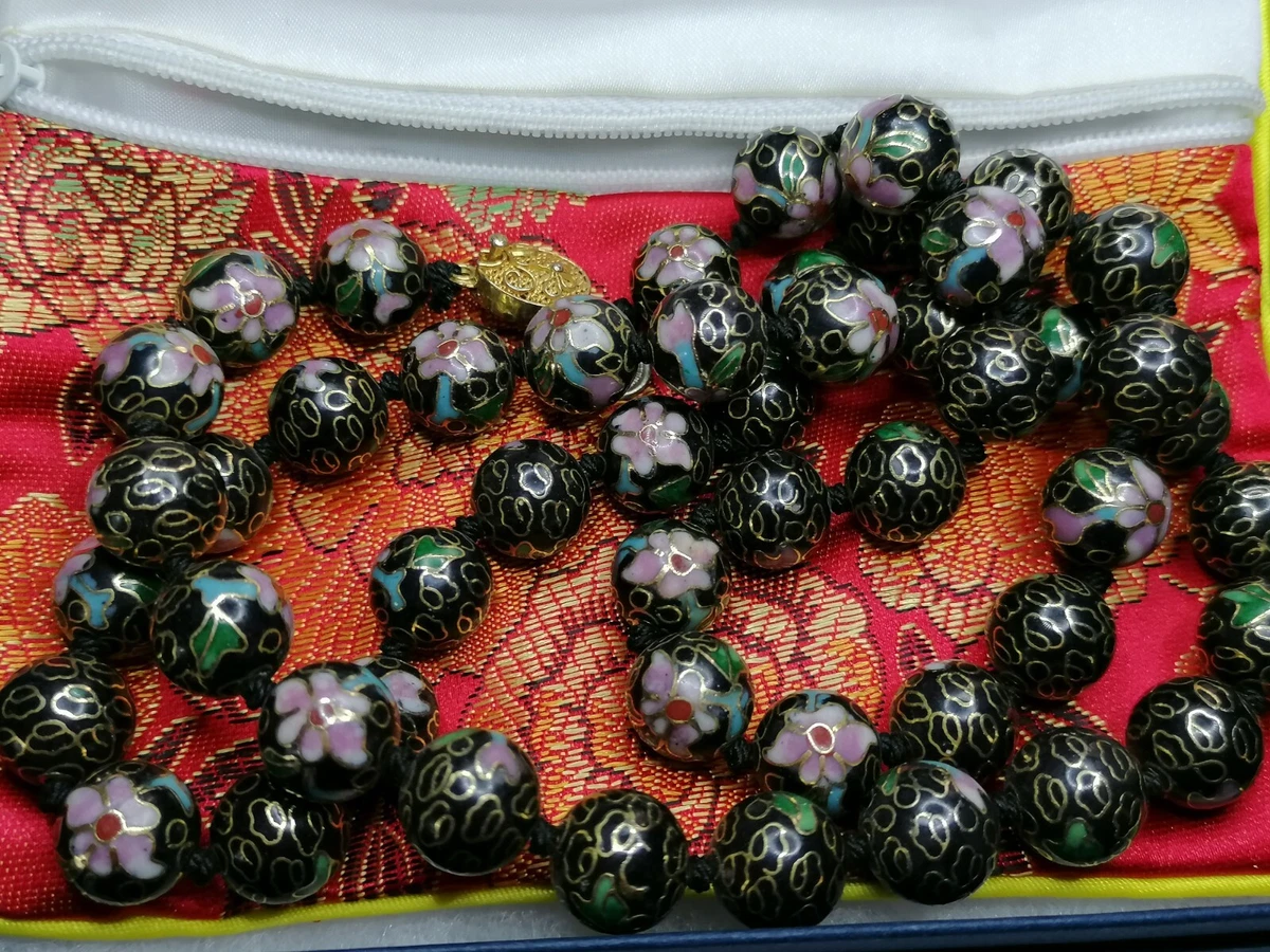 Cloisonne bead necklace sale