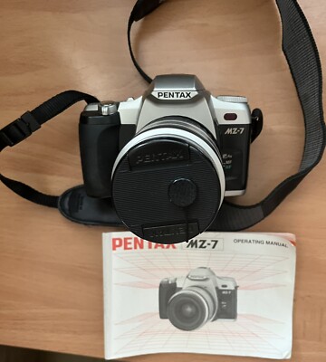 Pentax MZ-7 Camera Pentax 28-80mm Lens Strap+ Op Manual Like