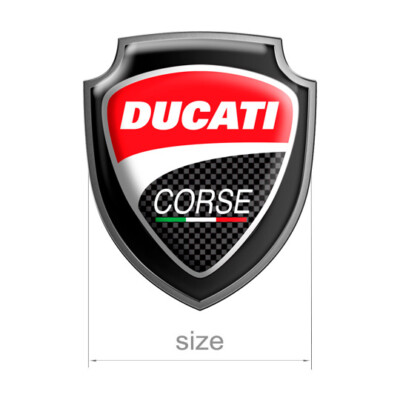 All Sizes Ducati Logo Silicone Shield Emblem Sticker for Car Tuning