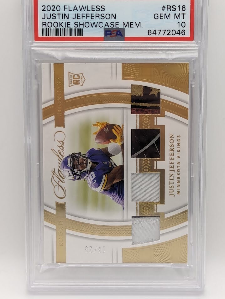 Justin Jefferson Panini Flawless Rookie Showcase Memorabilia #RS16 Base