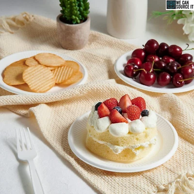 WE CAN SOURCE IT TD White Paper Plates 6" 7" 9" - Strong, Disposable & Recyclable | Party & Catering