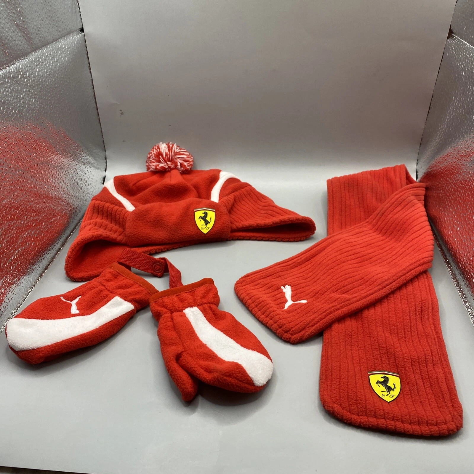 Puma New Born Hat Scarf Set