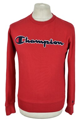 Sudadera CHAMPION Roja Cuello Redondo Talla S Hombre Pullover