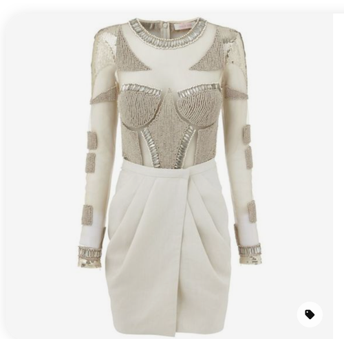 Sass & Bide RARE top mesh Embellished long sleeve bodysuit size 10 AU/UK - Picture 13 of 17
