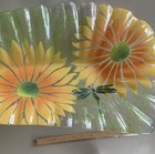 Sydenstricker Fused glass dragon fly and yellow flower ruffle bowl/platter — photo 6