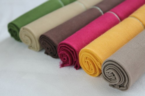 6 Stück Baumwollstoff Patchwork Stoffe DIY 50x70cm "Herbstfarben" UNI Stoffpaket - Bild 3 von 12