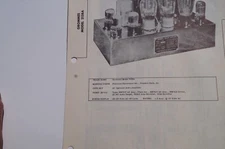 Vintage SAMS Photofacts  1953 GROMMES Model 215BA Tube Audio Amplifier