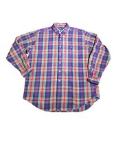 Ralph Lauren Blake Purple, Green & Red Plaid Long Sleeve Button Up Shirt Size XL