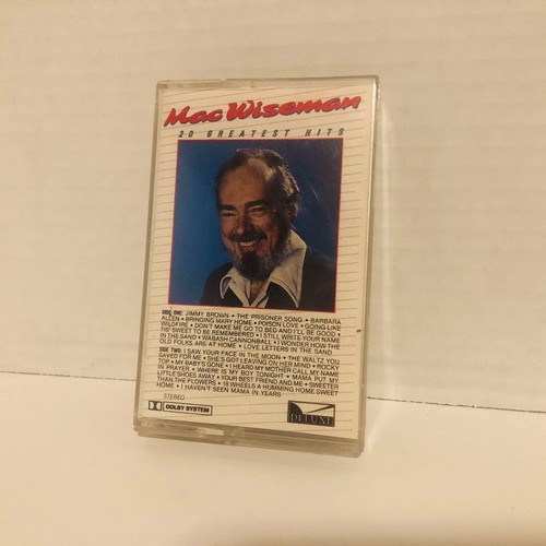 Mac Wiseman 20 Greatest Hits Cassette Tape Cassette Tape Good Condition - Picture 16 of 24