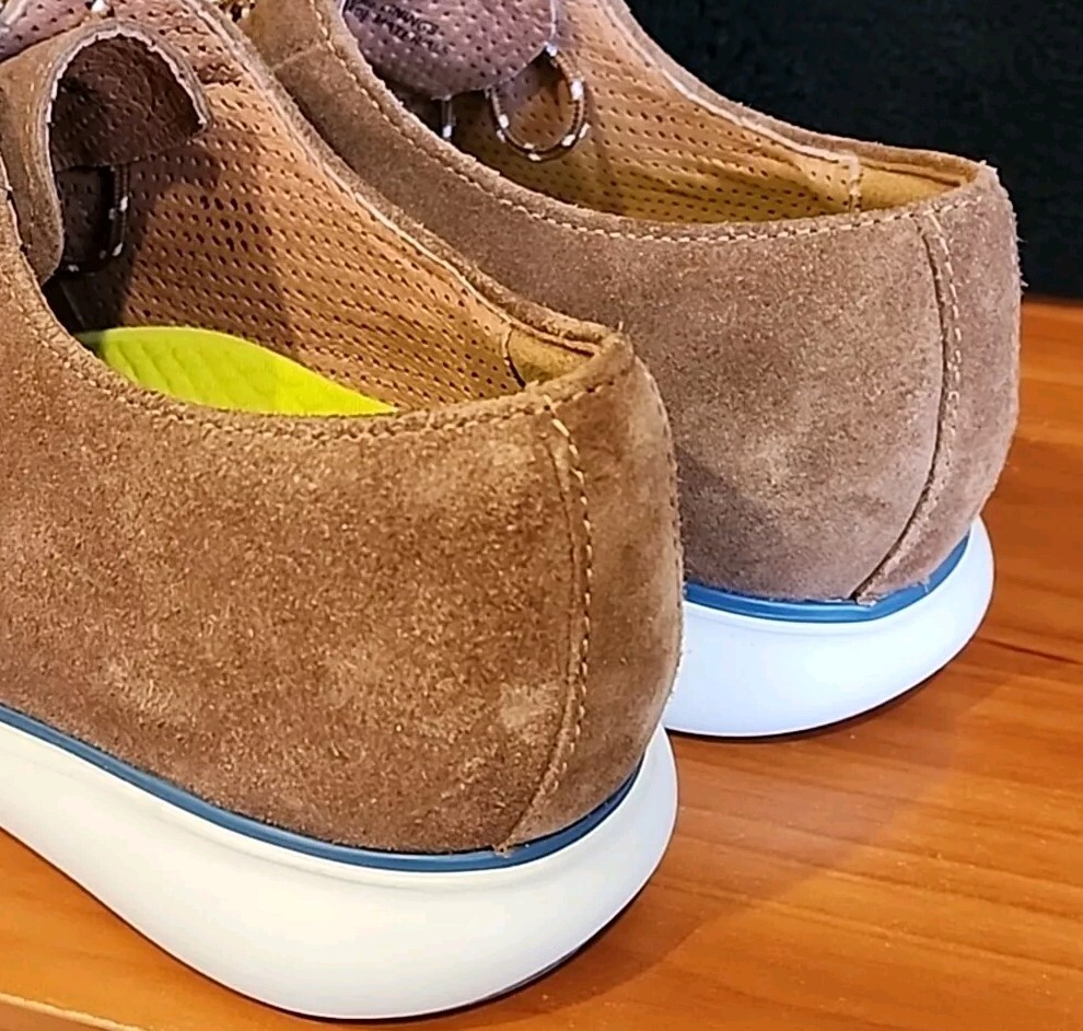 SAOLA Scarpe da uomo in pelle Florsheim Comfortech Flexsole. Scamosciato marrone taglia 7 5 M