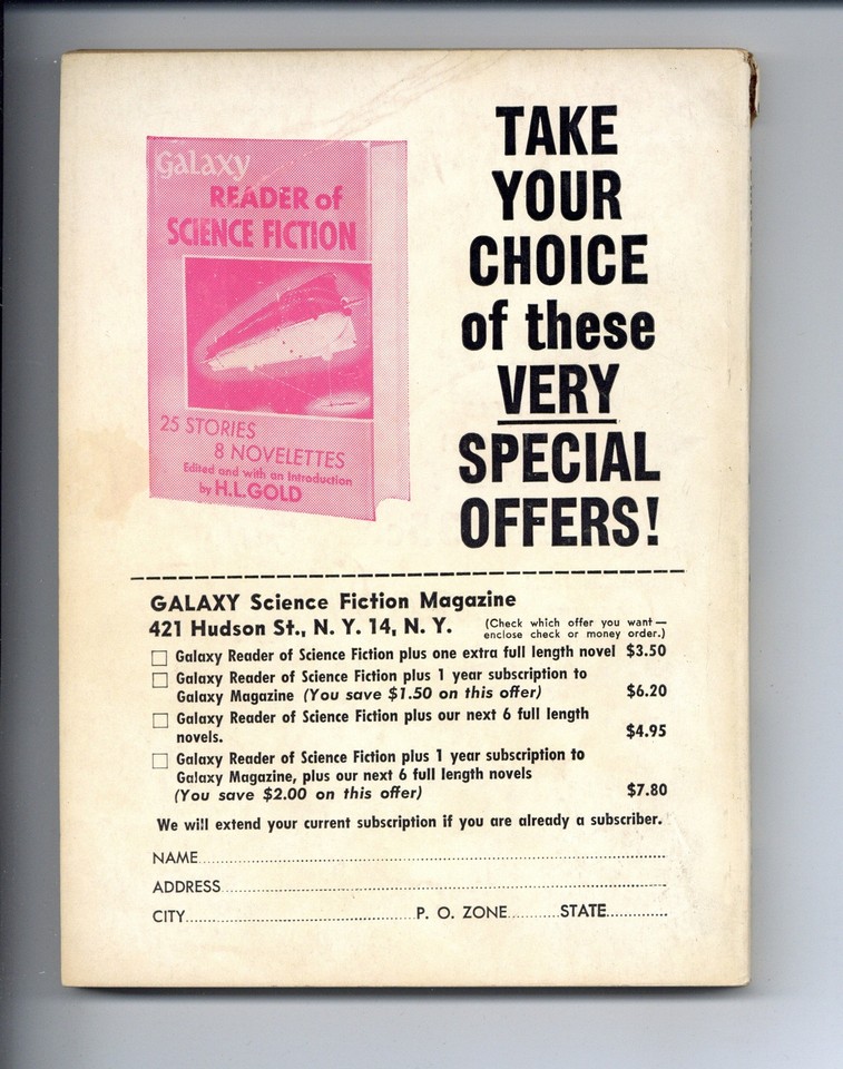 Galaxy Science Fiction Vol. 4 6 VG 3.5 1952 Low Grade eBay