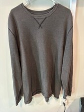 Men's Gray Waffle Knit Eddie Bauer Longsleeve Size 2XL LNG