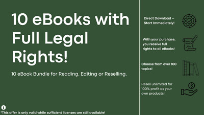 Premium 10 E-Book Collection   Full Rights to Resell, Edit, and Profit