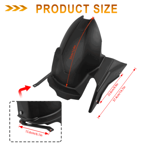 Guardabarros trasero Hugger guardabarros para Suzuki GSX-8S 2023-2025 GSX-8R 2024+ - Imagen 3 de 10